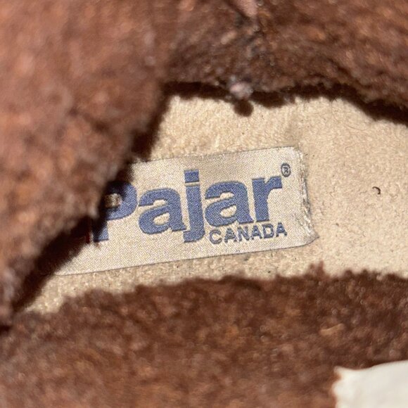 Pajar Womens Quilted Brown Leather & Suede Duck Boots With Side Zipper Closure - Picture 7 of 13